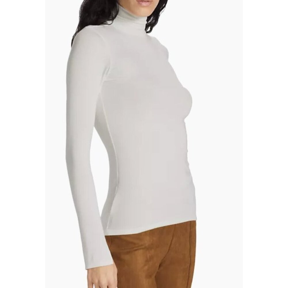 NWT SPANX Long-Sleeve Turtleneck Top Powder-sz Medium - Picture 2 of 8